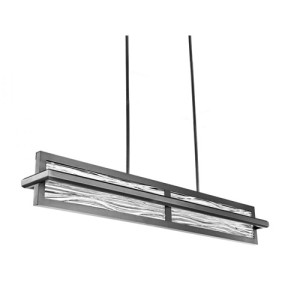 Atlantis Collection LED Linear Pendant in Antique Nickel with Floating Molded Glass Lens Modern Forms PD-39947-AN