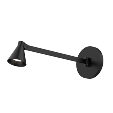 Dune Collection LED Wall Sconce in Black with Black Metal Shade Kuzco WS19914-BK