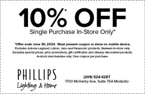 Phillips Lighting Coupon 10% Off