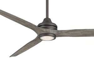 Spitfire Collection 72” Ceiling Fan in Greige with Weathered Wood Blades* Customize this fan! 7 sizes and 7 finish options, optional light kit Smart fan, control with included remote control or your phone Fanimation MAD6721GR-72