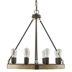 Independent Collection 8-Light Chandelier in Sea Salt with Mango Wood Frame Capital Lighting 430681SS