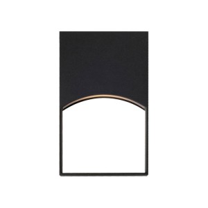Zodiac Collection LED Wall Light in Black with Curved LED Diffuser by Designer Frederick Cohen Kuzco EW6612-BK