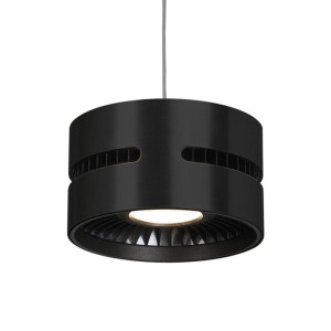 Oxford Collection LED Pendant in Black with Frosted White Diffuser Kuzco PD6705-BK