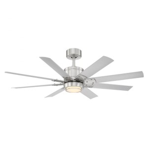 Renegade Collection 52” 8-Blade Ceiling Fan in Titanium with DC Motor and Integrated LED Light Modern Forms FR-W2001-52LBN/TT