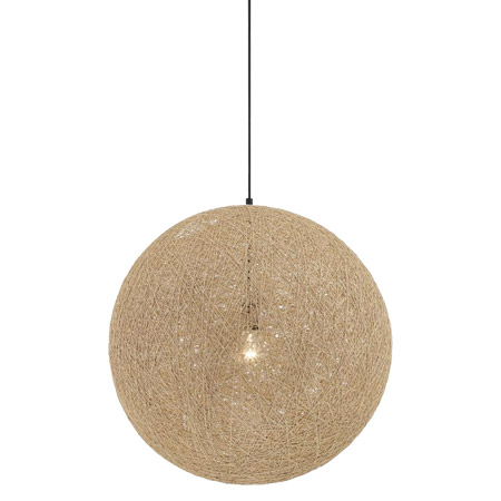 Entwined Collection 1-Light Pendant in Coal with Natural Papyrus Shade Kovacs P5571-66A