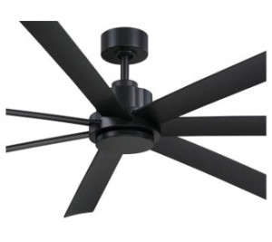 Pendry Collection 56” 7-Blade Ceiling Fan in Black with Black Blades and Handheld Remote Control FPD6872BLW