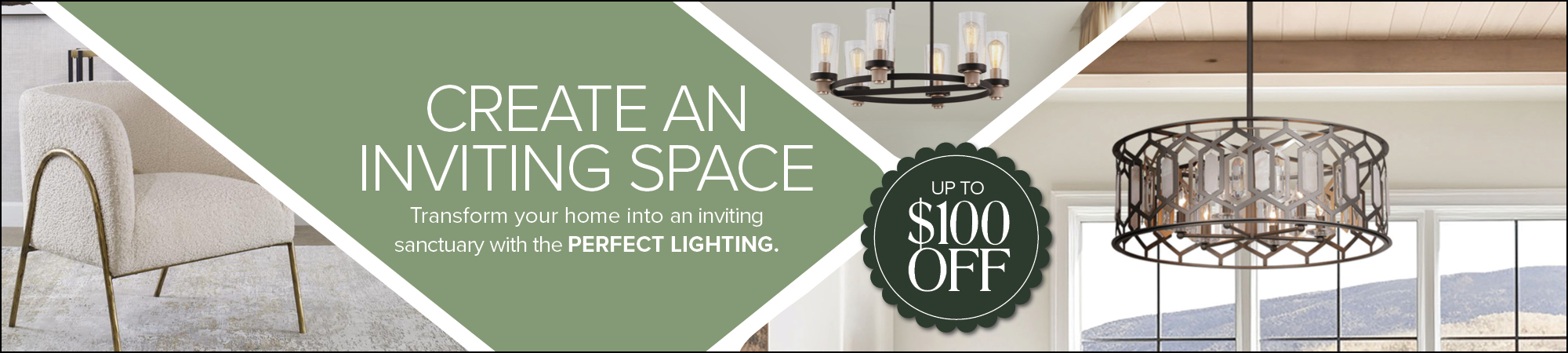 Lighting, decor and fan sale