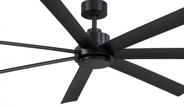 Pendry Collection 72” 7-Blade Ceiling Fan in Black with Black Blades Fanimation FPD6872BLW
