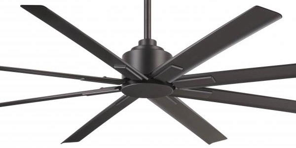 65” 8-Blade Indoor/Outdoor Ceiling Fan in Smoked Iron Minka-Aire F896-65-SI