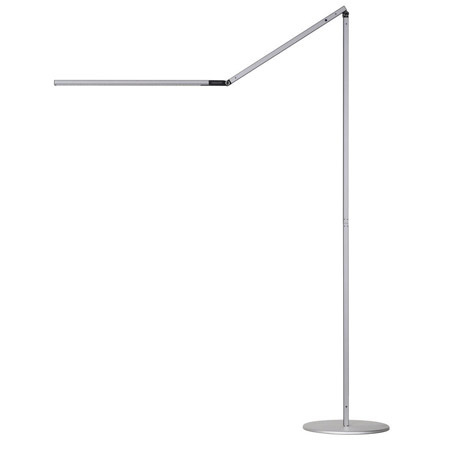 Z-Bar Collection LED Adjustable Floor Lamp in Silver with Touchstrip Koncept