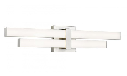Zane Collection LED Wall Light in Brushed Nickel with Graduated Frosted Glass Diffuser Z-Lite 1008-25W-BN-LED